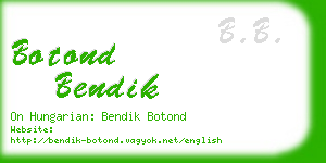 botond bendik business card